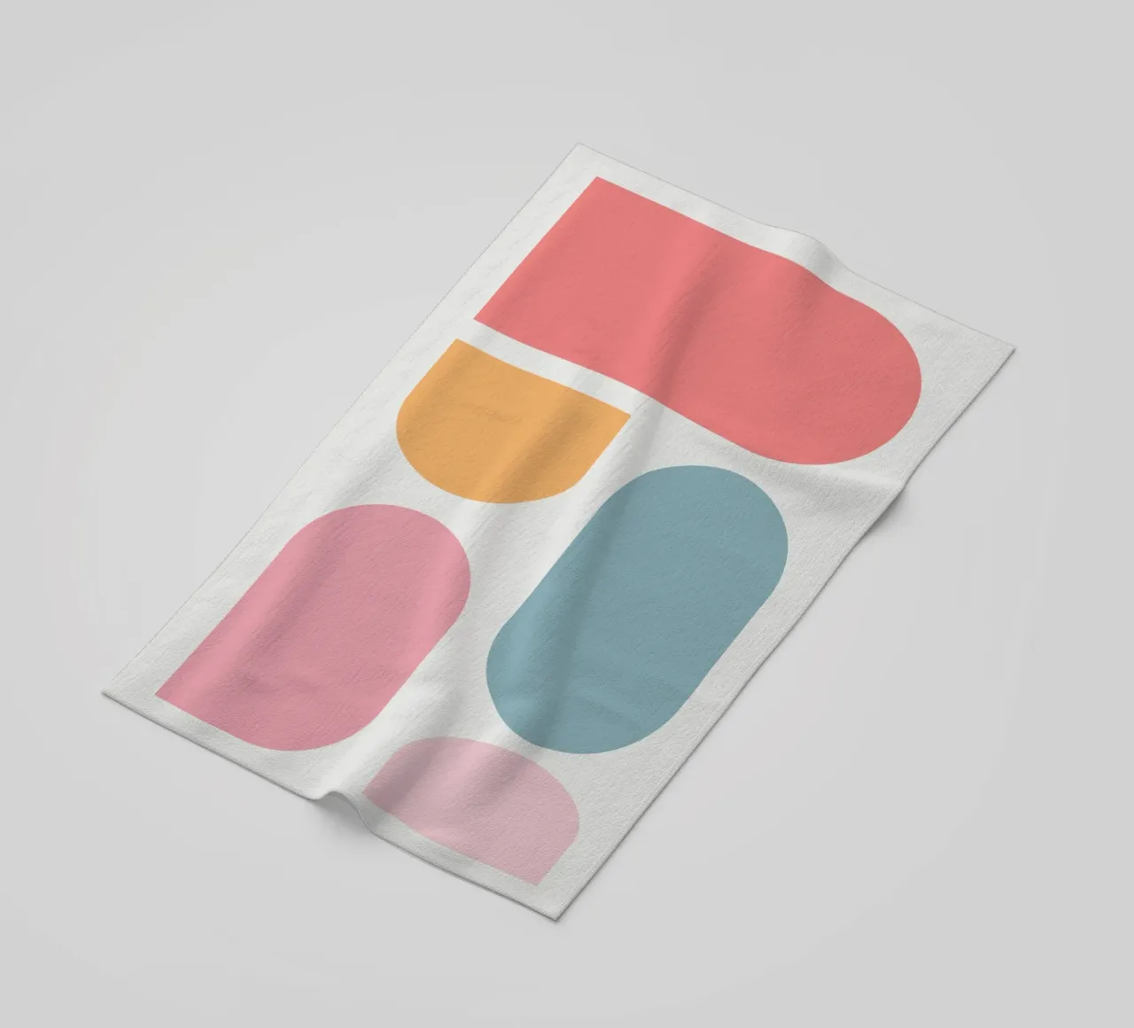Geometric pastel color block beach towel by Little Dean
