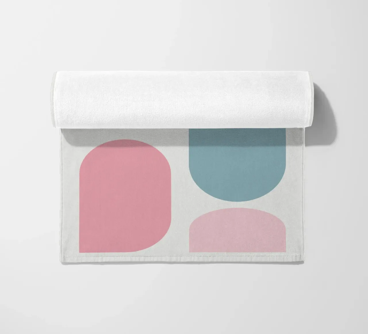 Geometric pastel color block beach towel by Little Dean