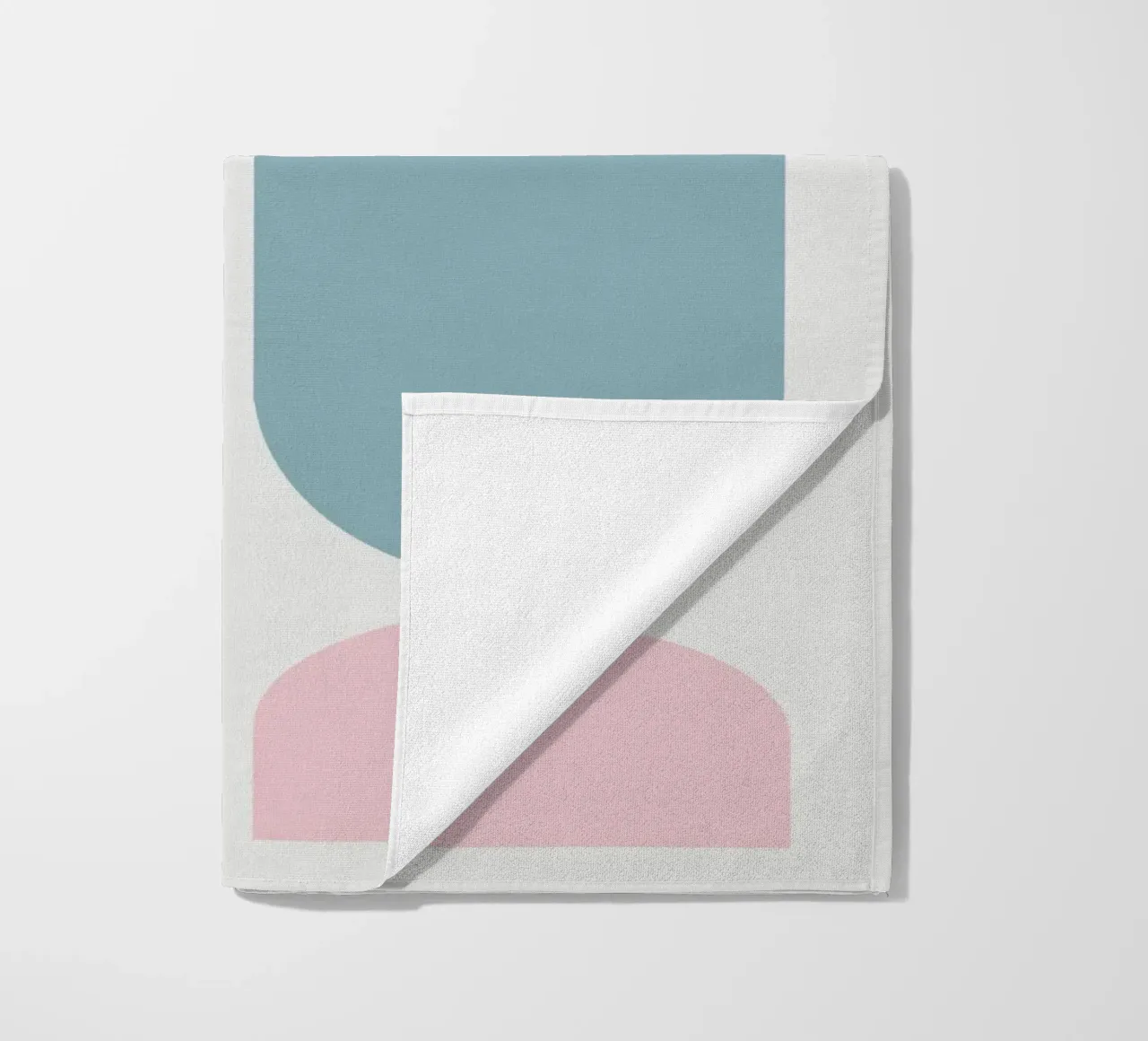 Geometric pastel color block beach towel by Little Dean