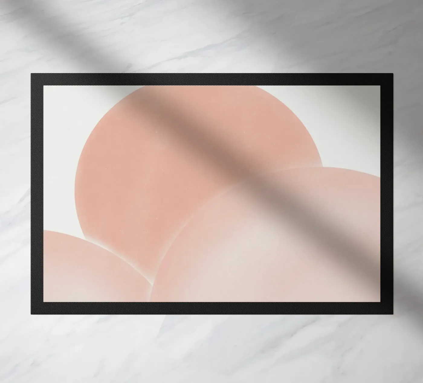 Pinks overlap doormat by Little Dean