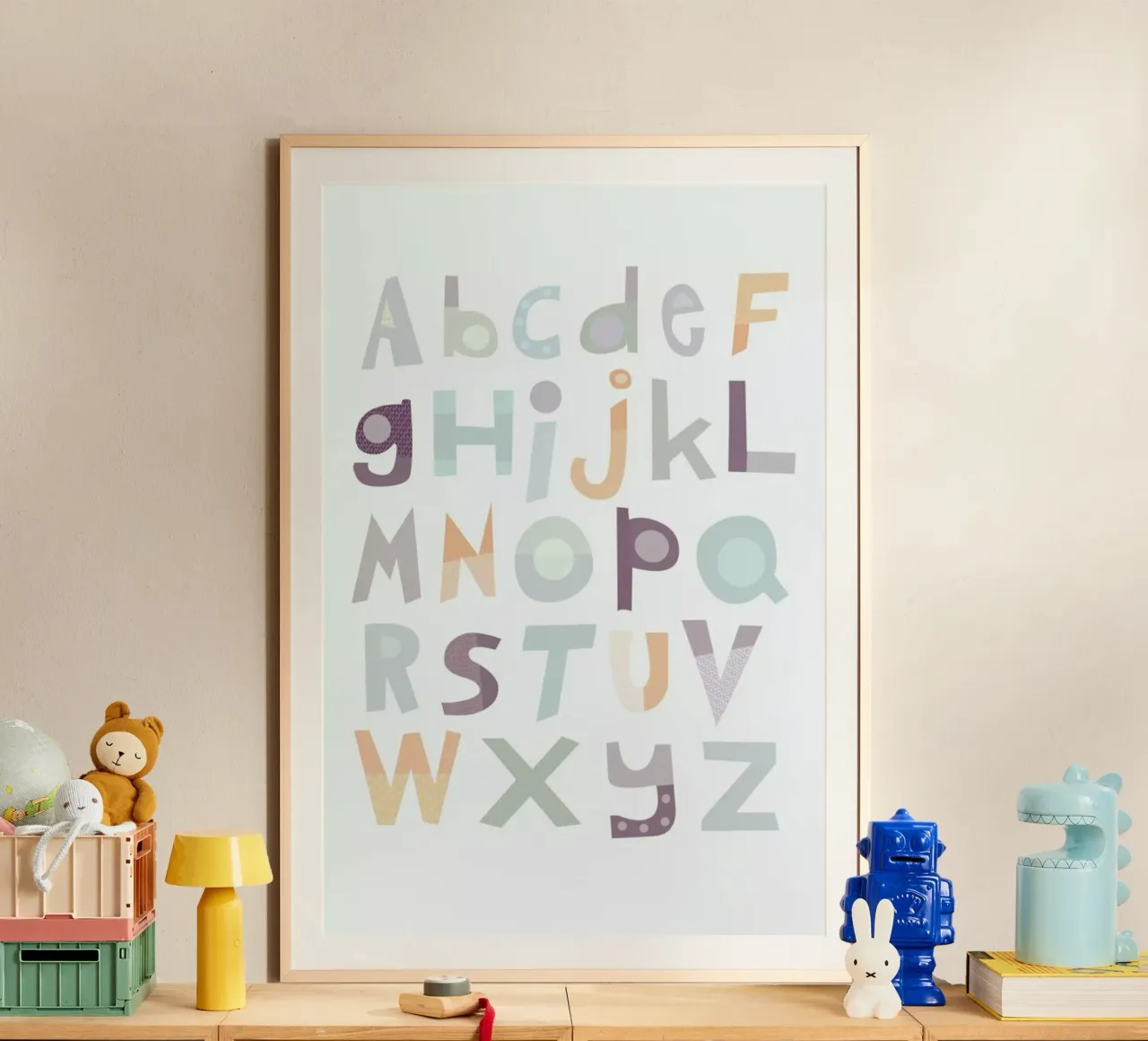 Alphabet Pale Poster von JaySan Studio