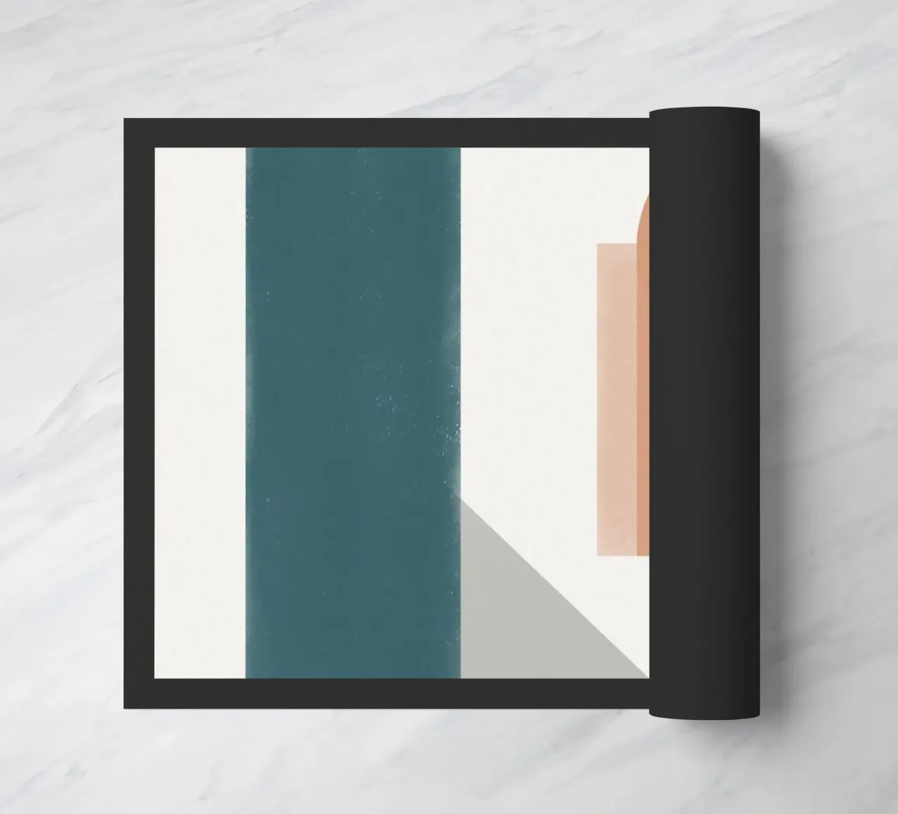 Geometric architecture arrangement doormat by Little Dean
