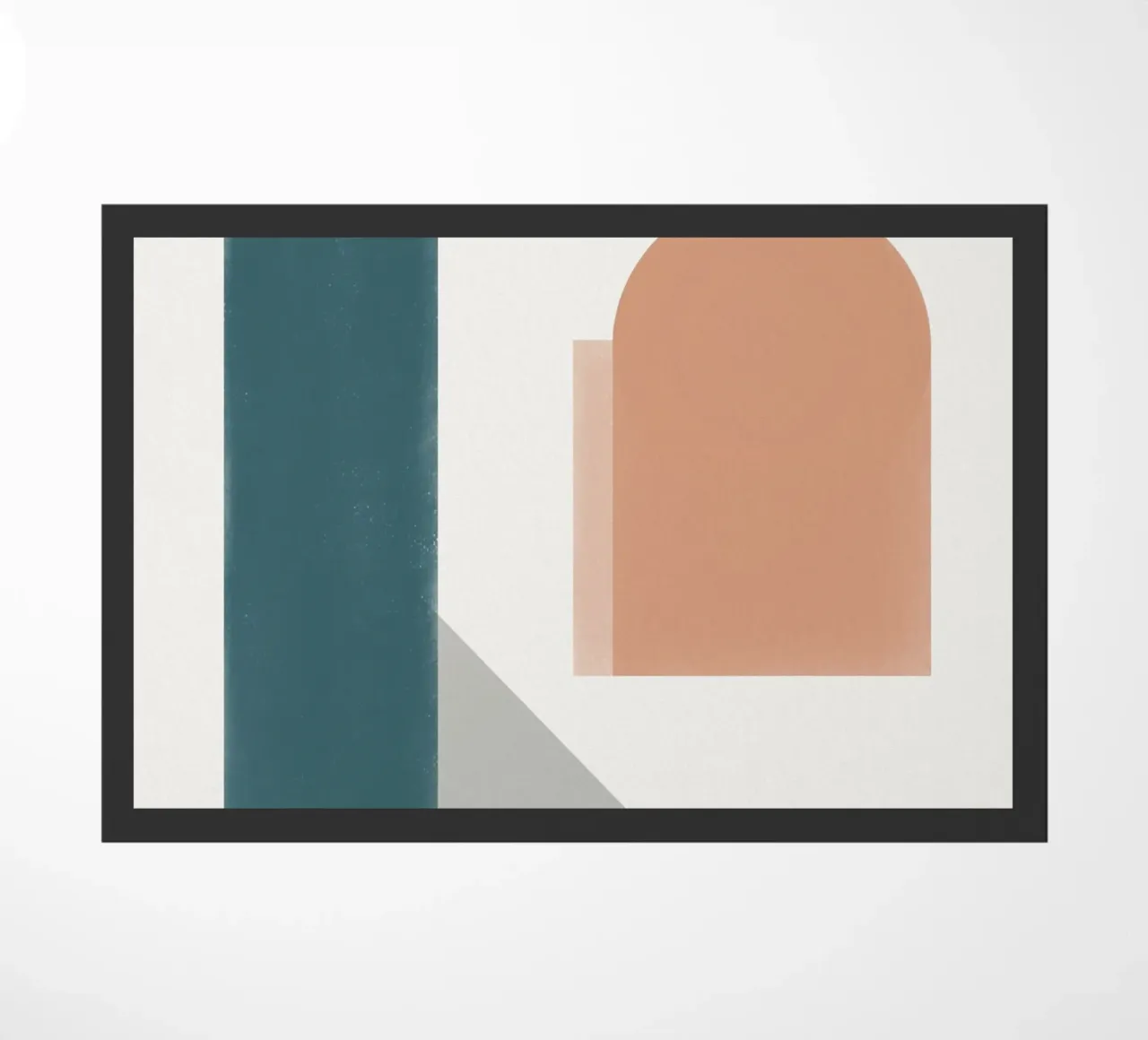 Geometric architecture arrangement doormat by Little Dean