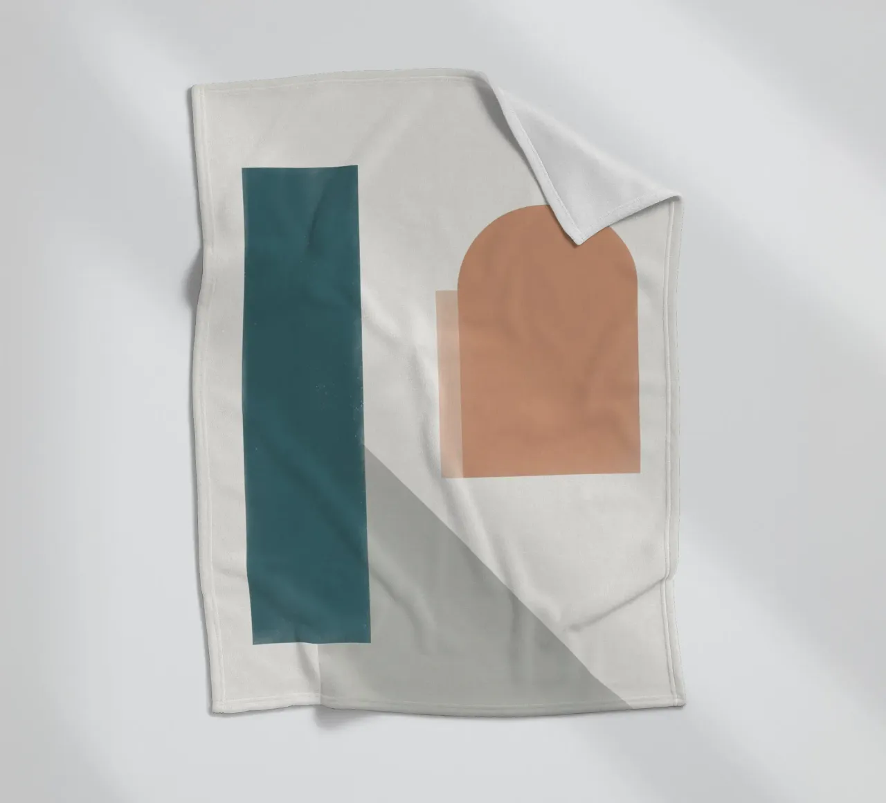 Geometric architecture arrangement fleece blanket by Little Dean