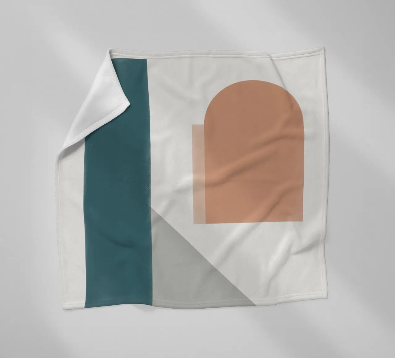 Geometric architecture arrangement fleece blanket by Little Dean