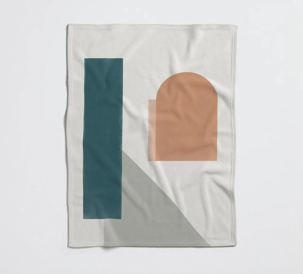Geometric architecture arrangement fleece blanket by Little Dean