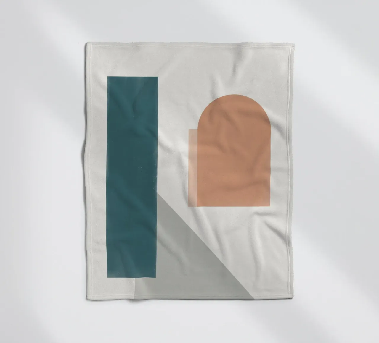 Geometric architecture arrangement fleece blanket by Little Dean