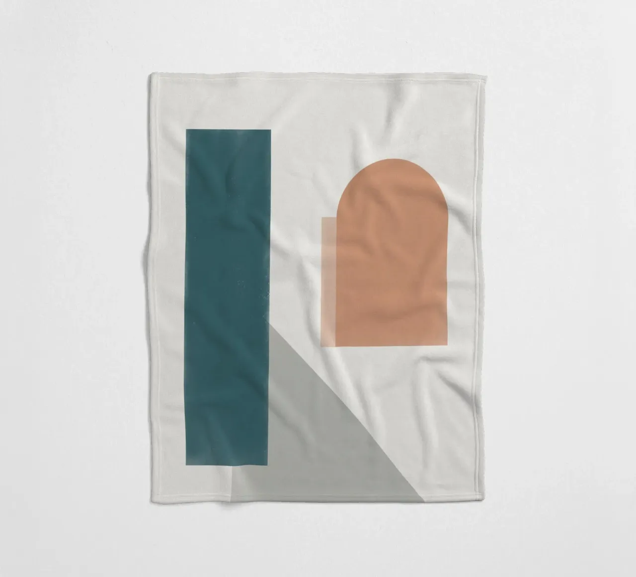 Geometric architecture arrangement fleece blanket by Little Dean