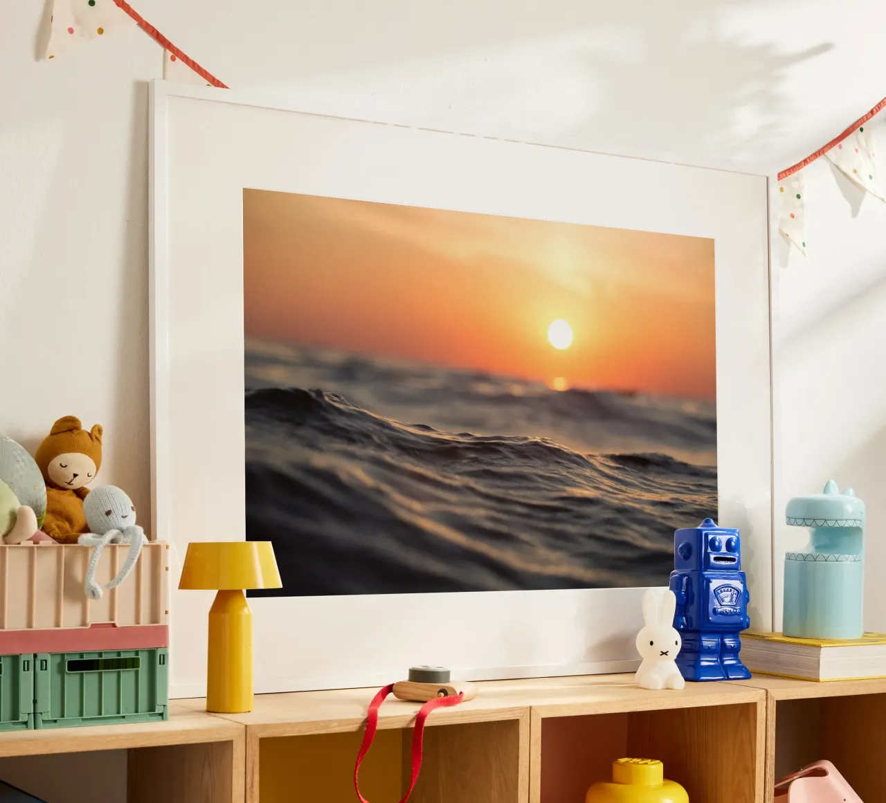 Paesaggio della spiaggia poster con telaio in alluminio da PhotoVibe Decor