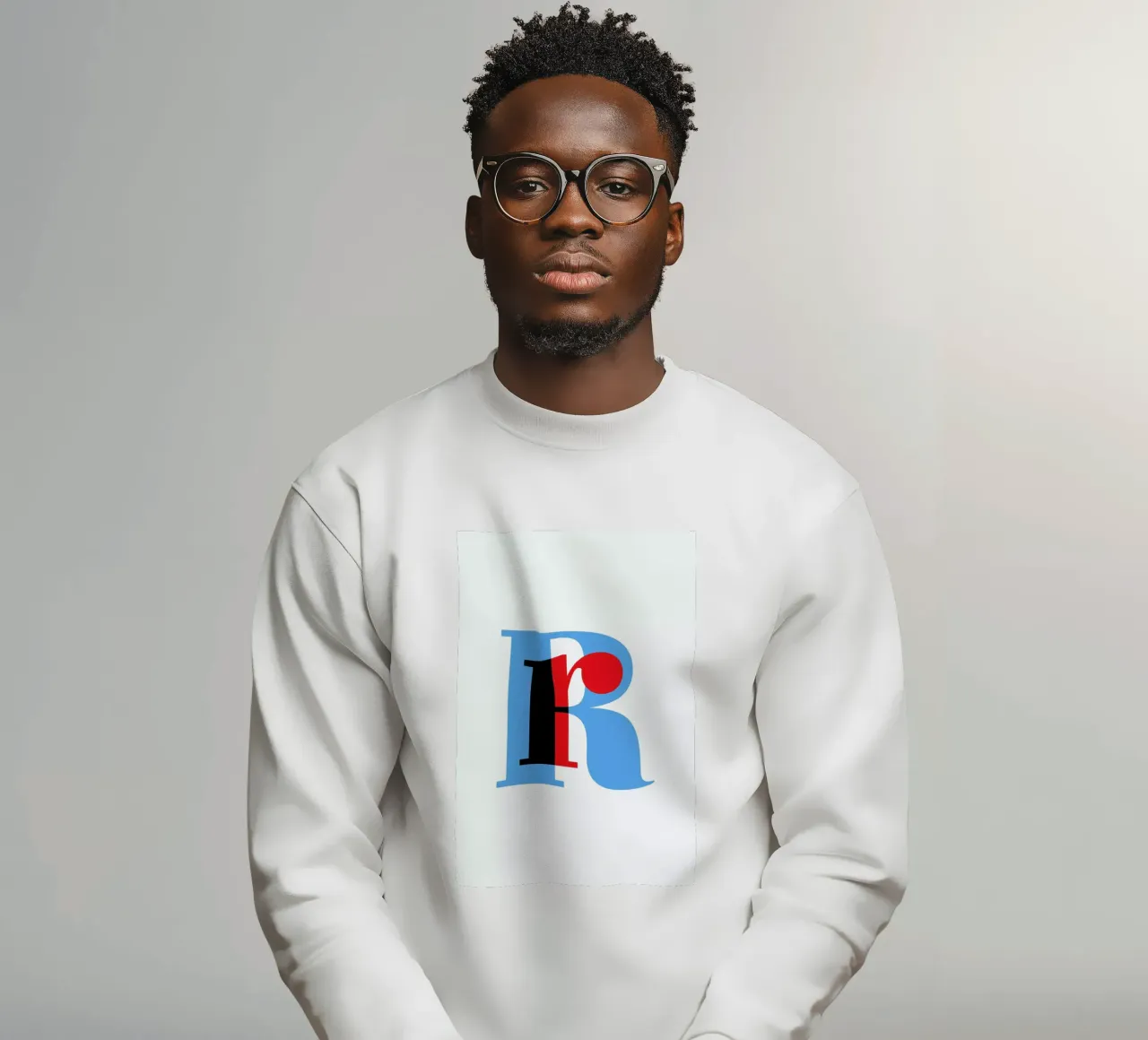 Cyan/Red R felpa da Studio One