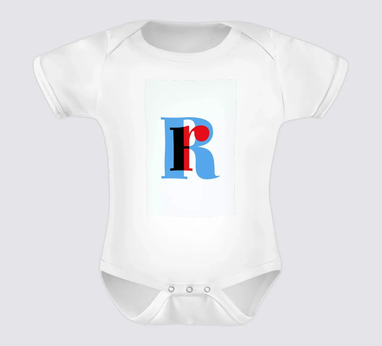 Cyan/Red R body neonato maniche corte da Studio One