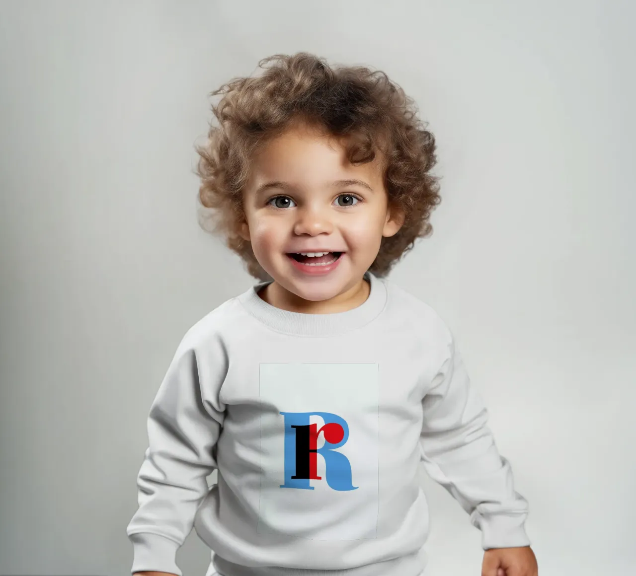 Cyan/Red R felpa neonato da Studio One
