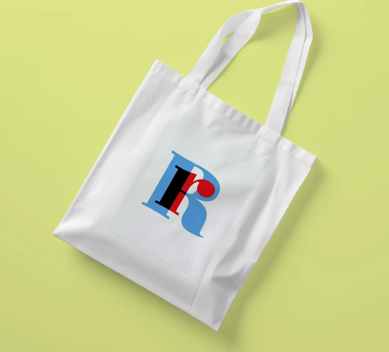 Cyan/Red R borsa in juta da Studio One