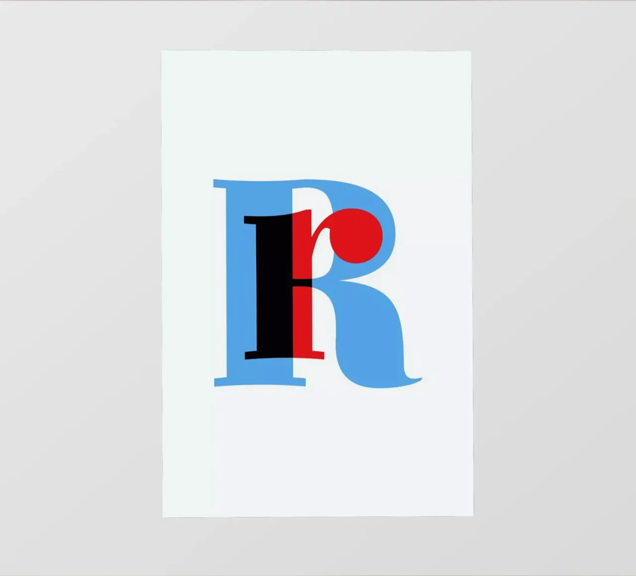 Cyan/Red R telo in pvc da Studio One