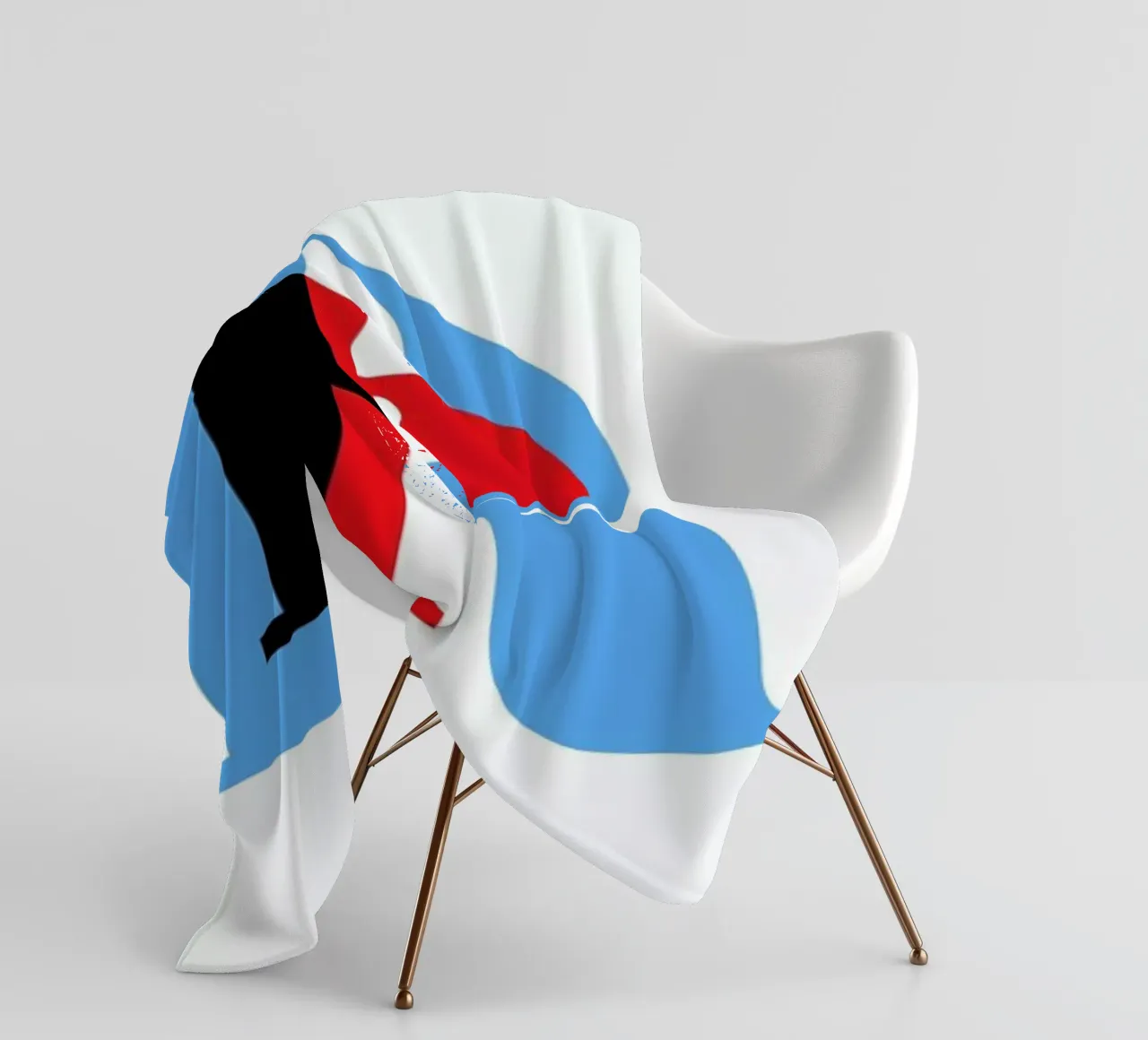 Cyan/Red R coperta in pile da Studio One