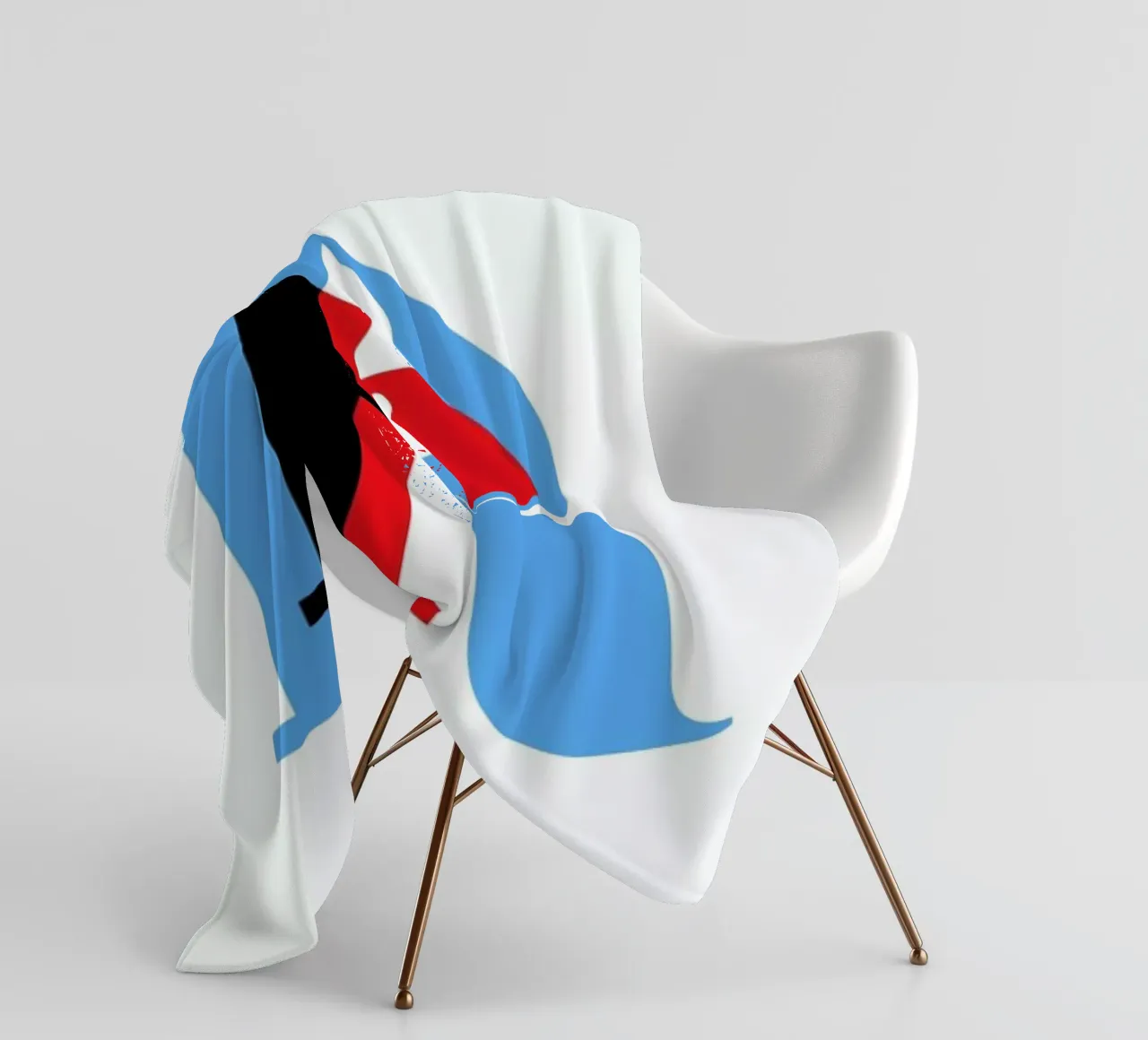 Cyan/Red R coperta in pile da Studio One