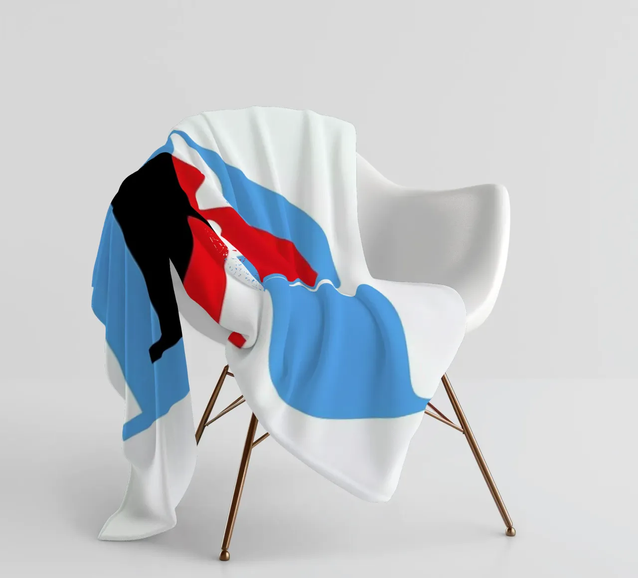 Cyan/Red R coperta in pile da Studio One