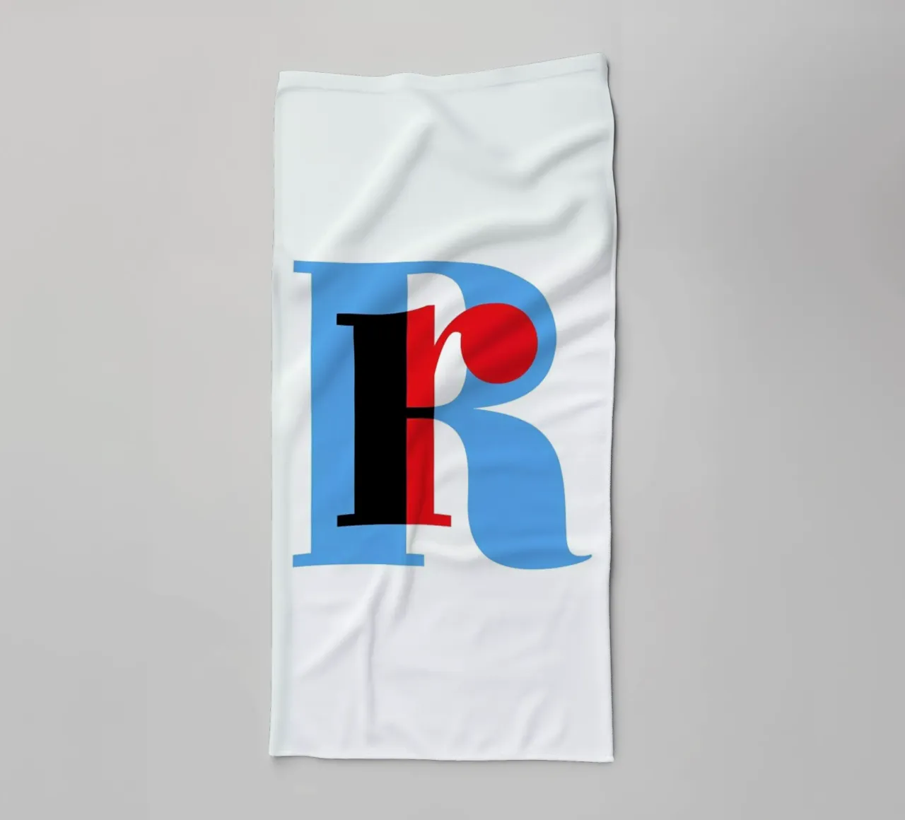 Cyan/Red R asciugamano da bagno da Studio One