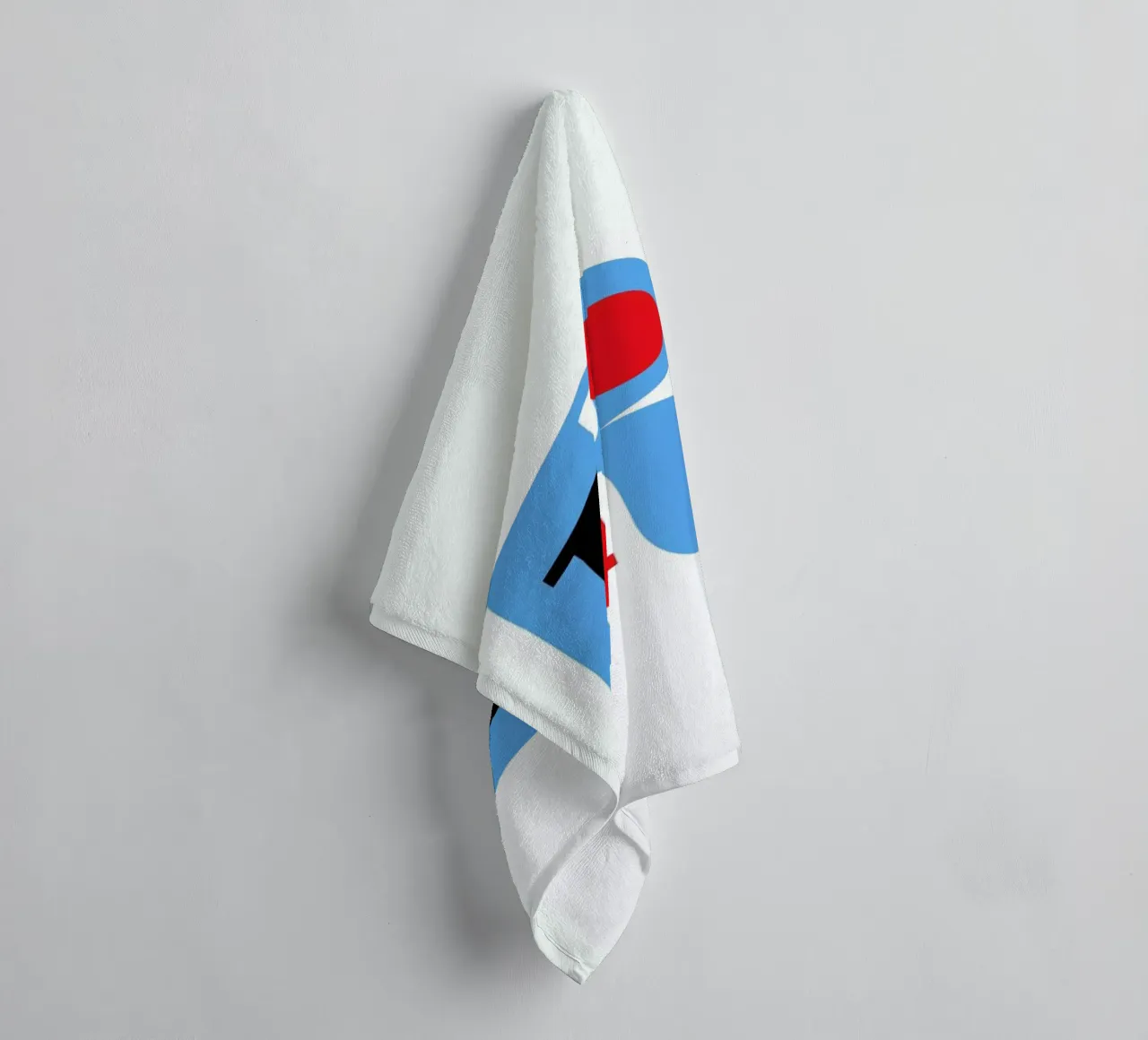Cyan/Red R asciugamano da bagno da Studio One