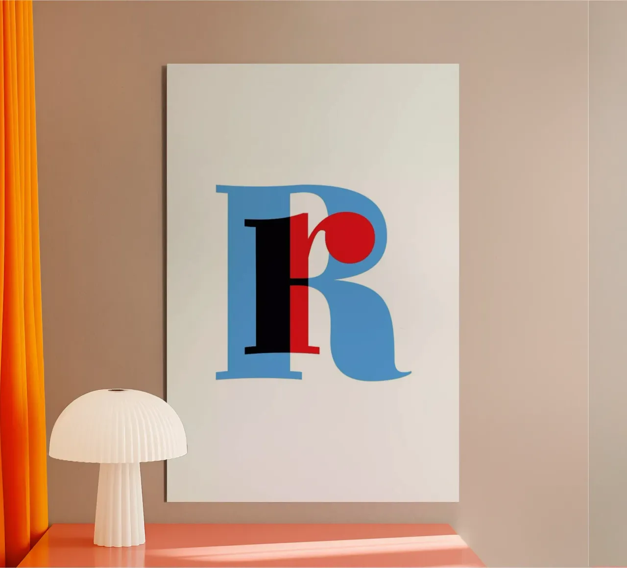 Cyan/Red R alluminio dibond da Studio One