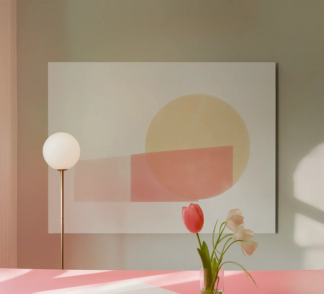 Composizione geometrica V alluminio dibond da Little Dean