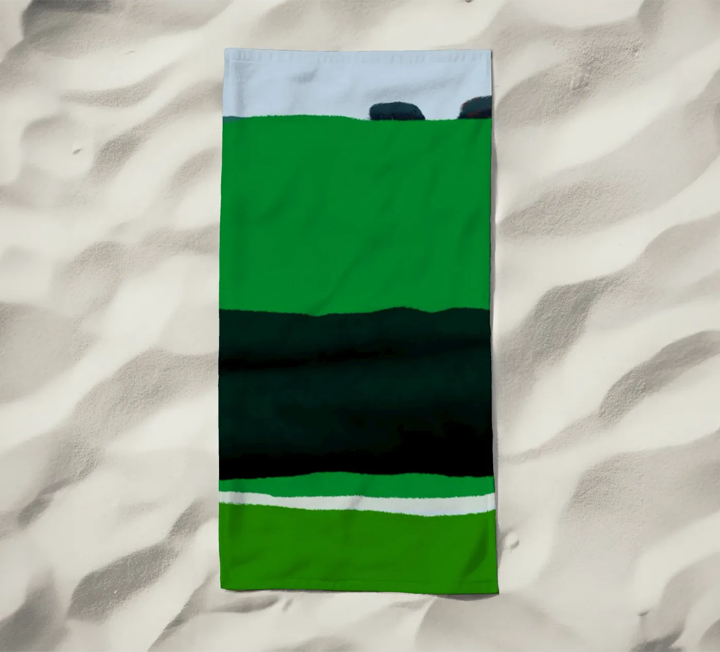 Plat vlak strandhanddoek van Little Dean