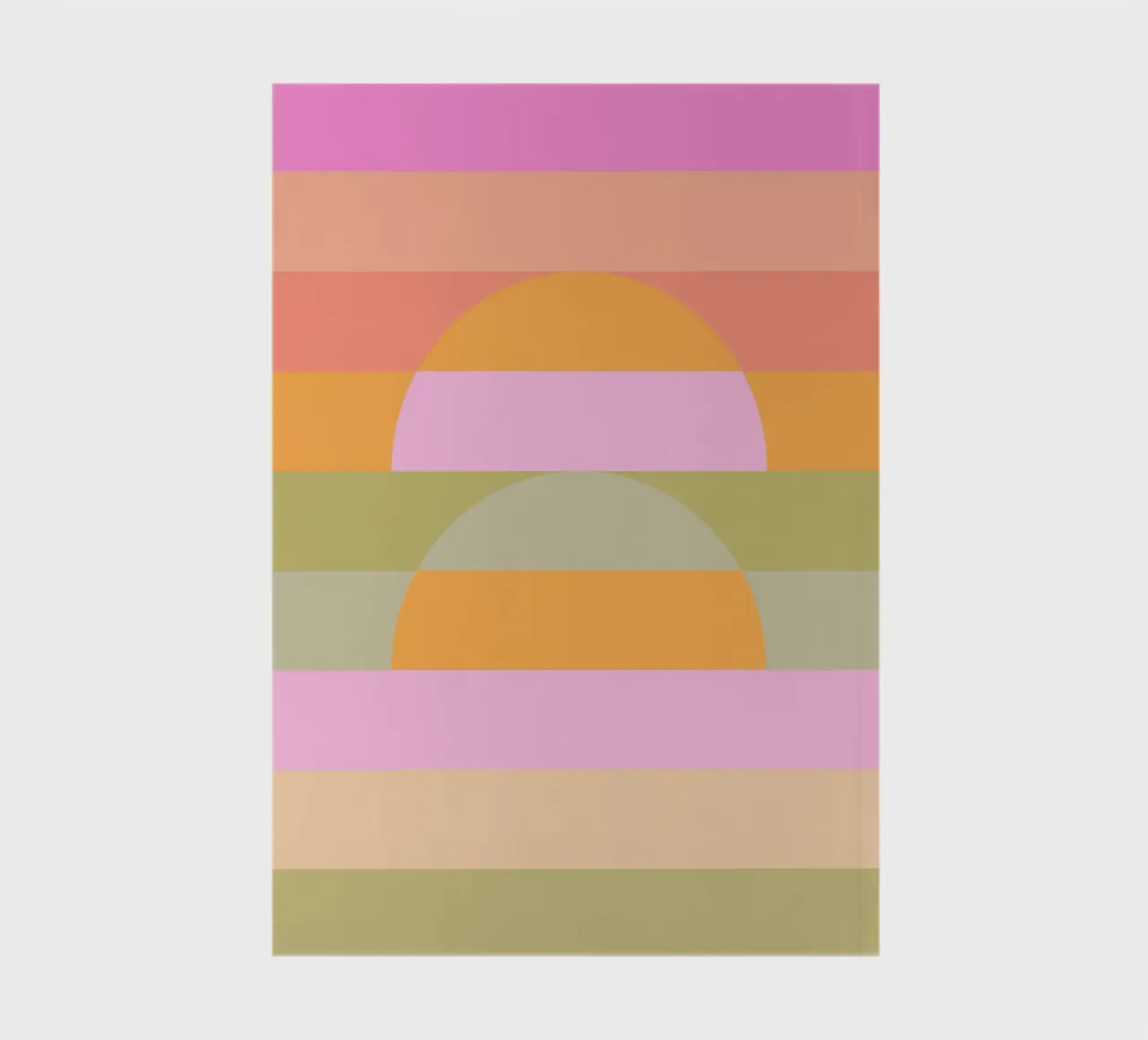 Retro-Sonnenuntergang Pastell Harmonie Notizbuch von Dominique Vari Abstract