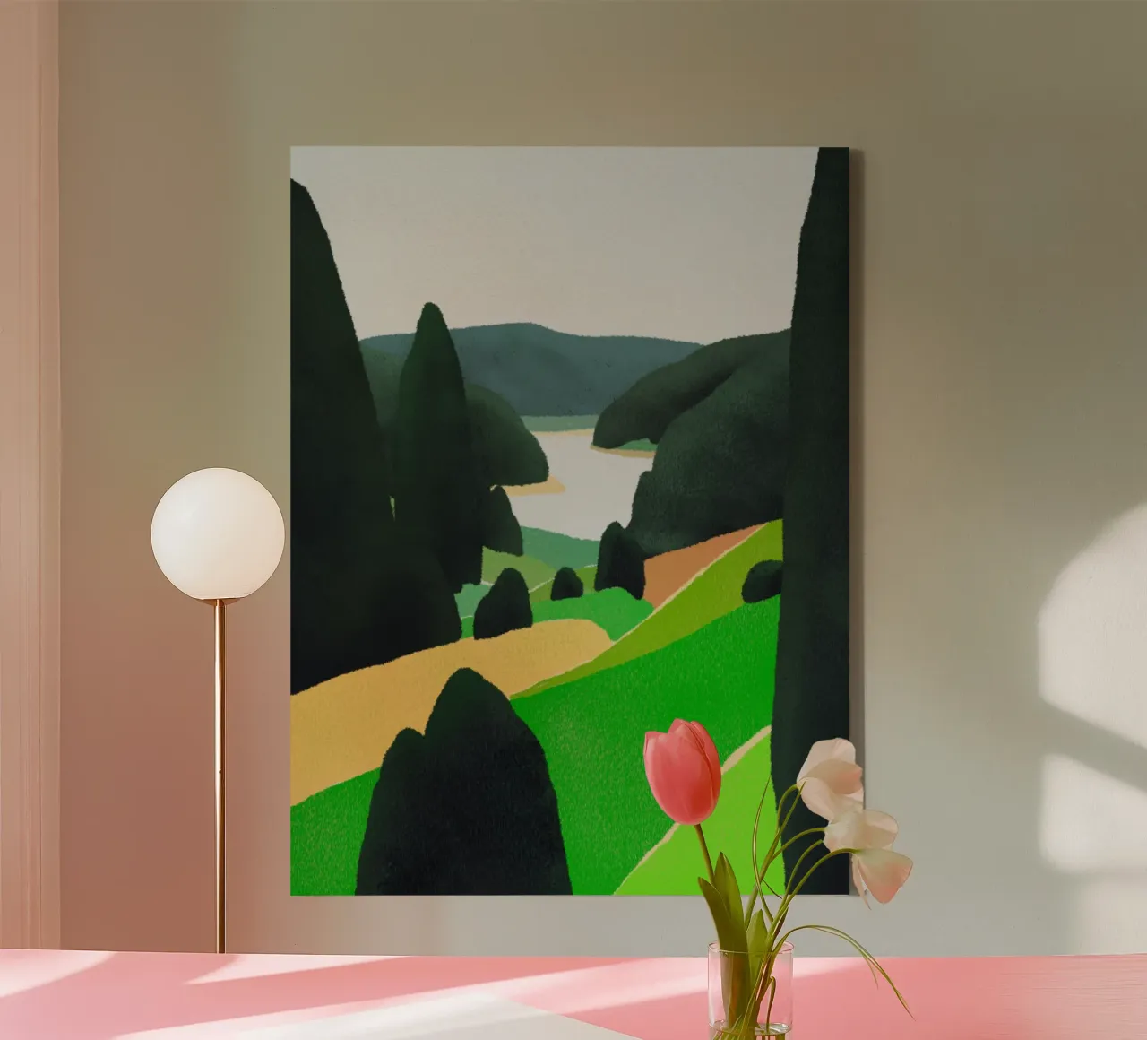 See in weiterer Entfernung Leinwand von Little Dean