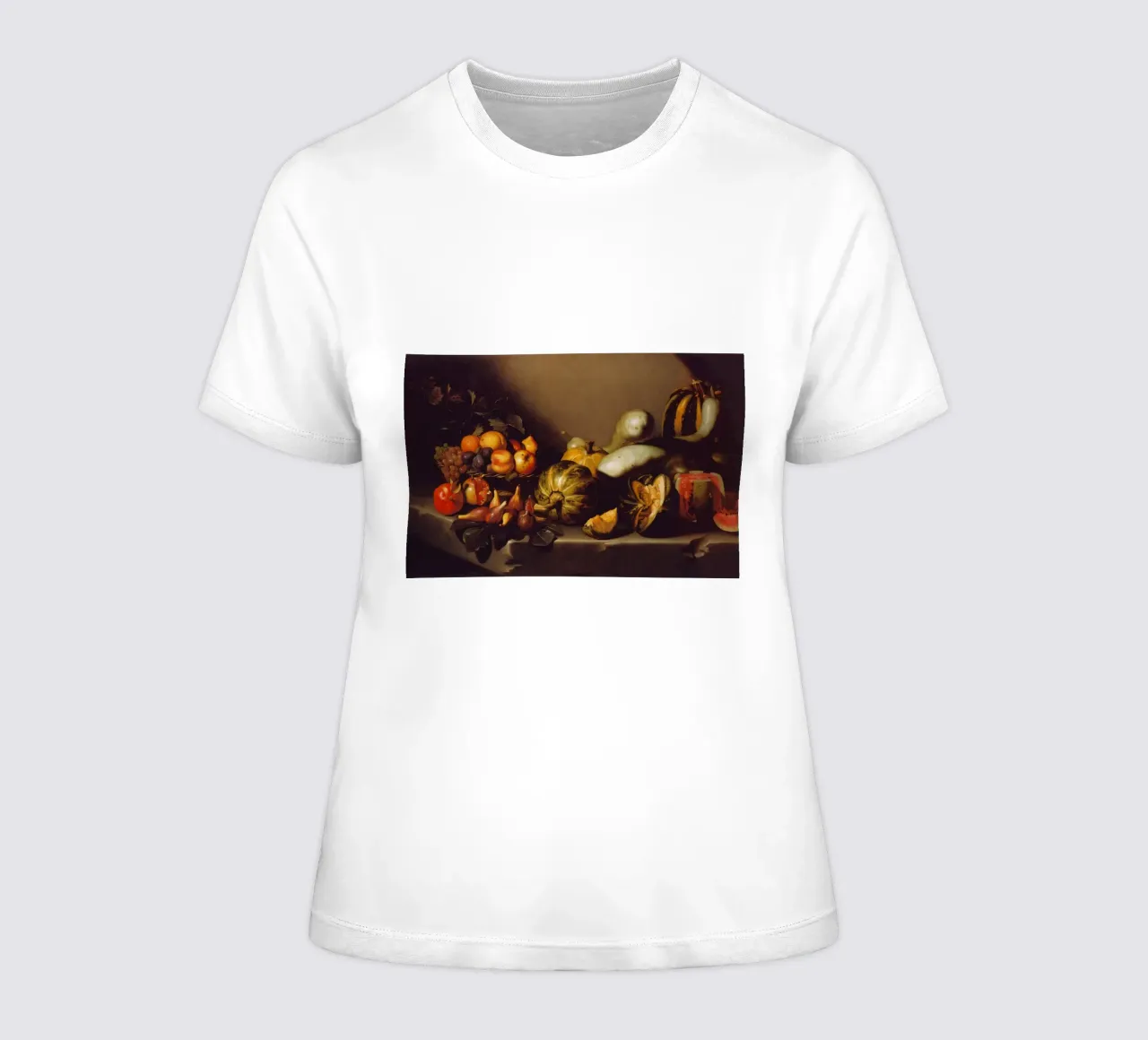 Caravaggio - Still Life with Fruit women's fitted t-shirt by Timeless Artworks