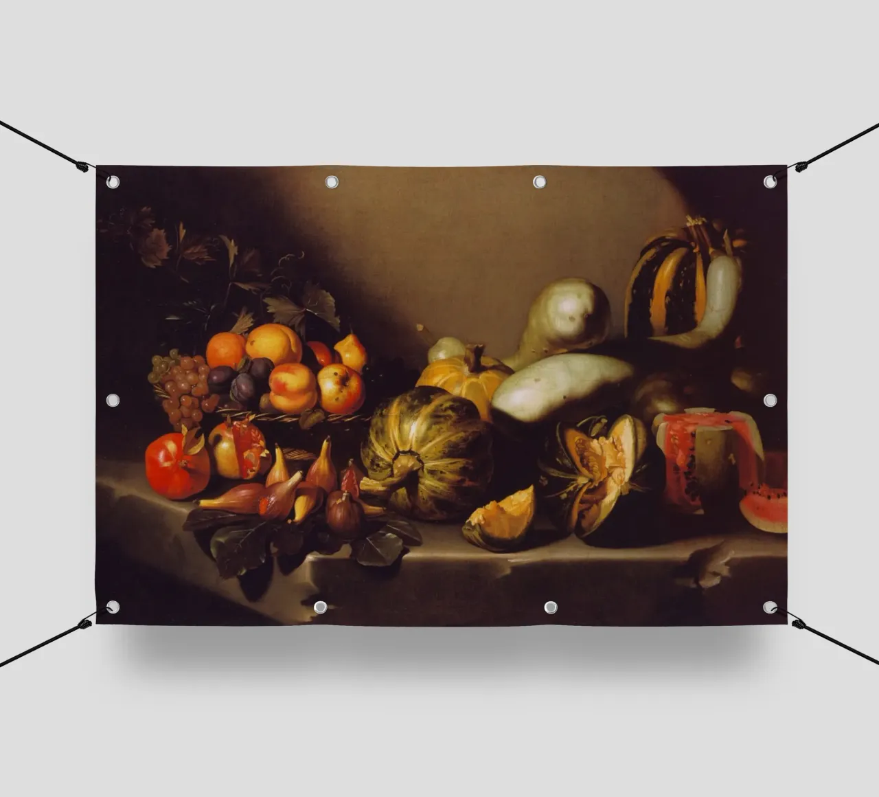 Caravaggio - Natura morta con frutta telo in pvc da Timeless Artworks