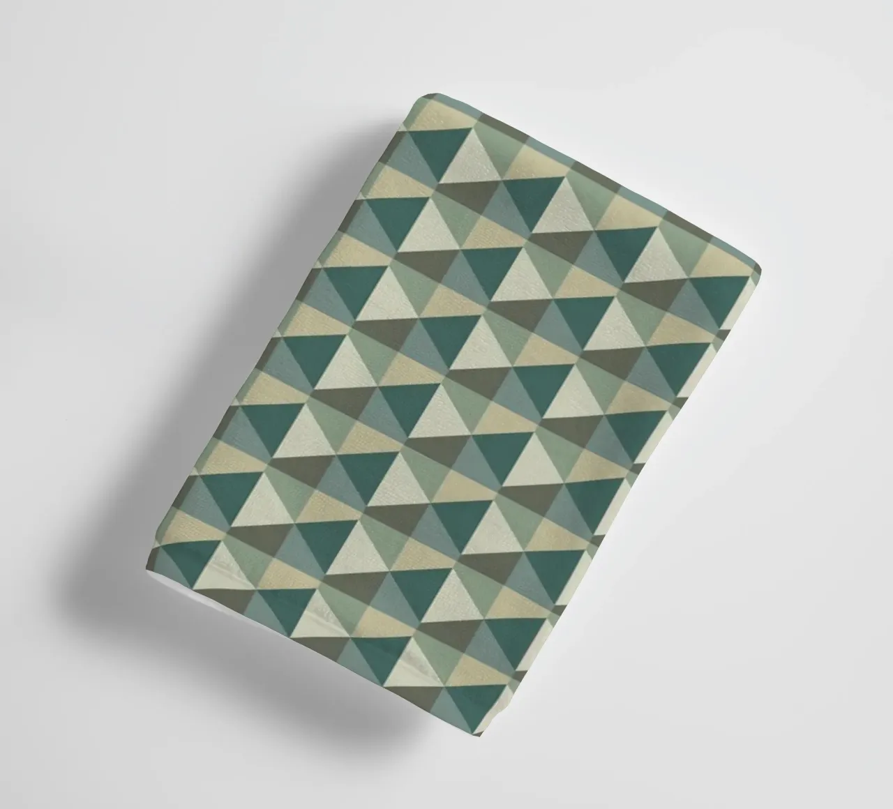 Green geometric pyramid pattern var 2 towel by Little Dean