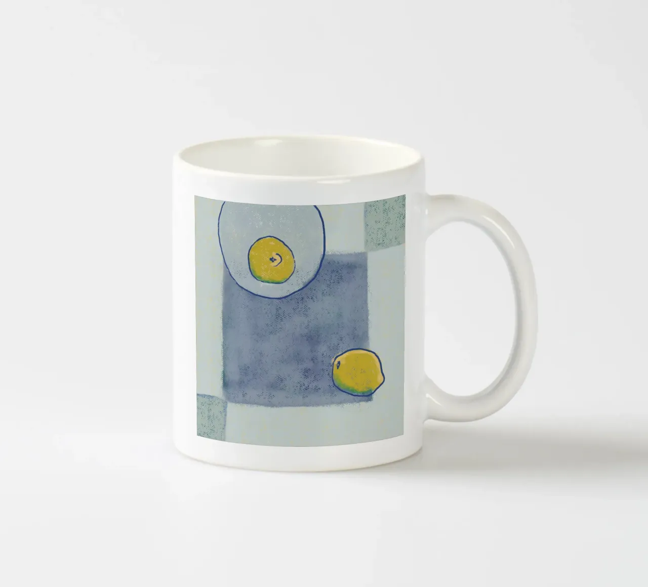 Limone e quadretti tazza in ceramica da Little Dean