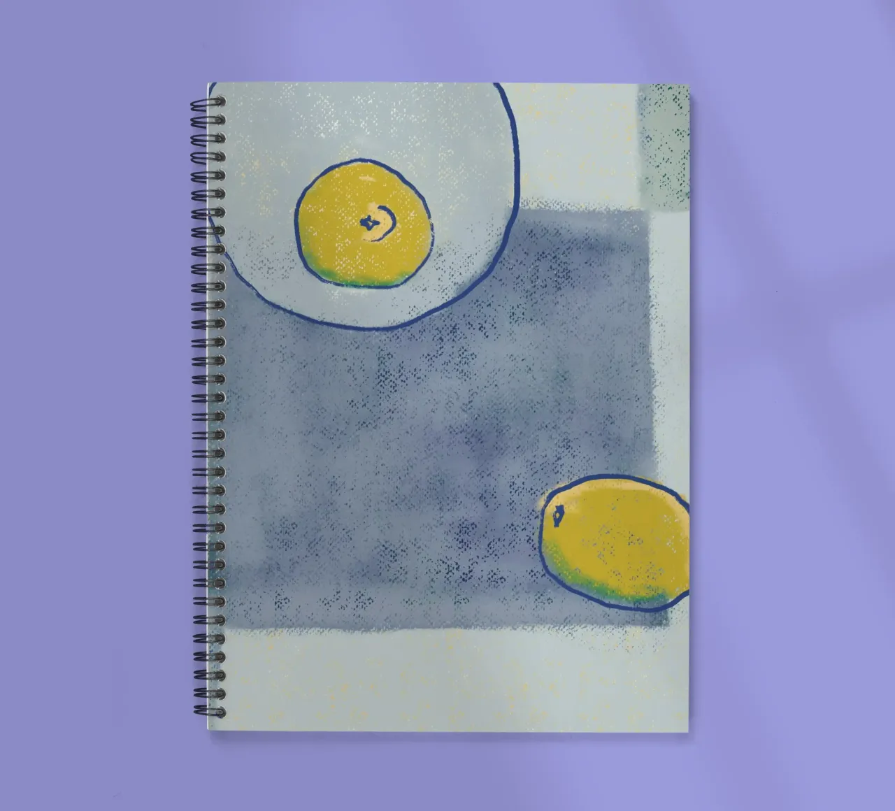 Zitrone und Quadrate Ringbuch von Little Dean