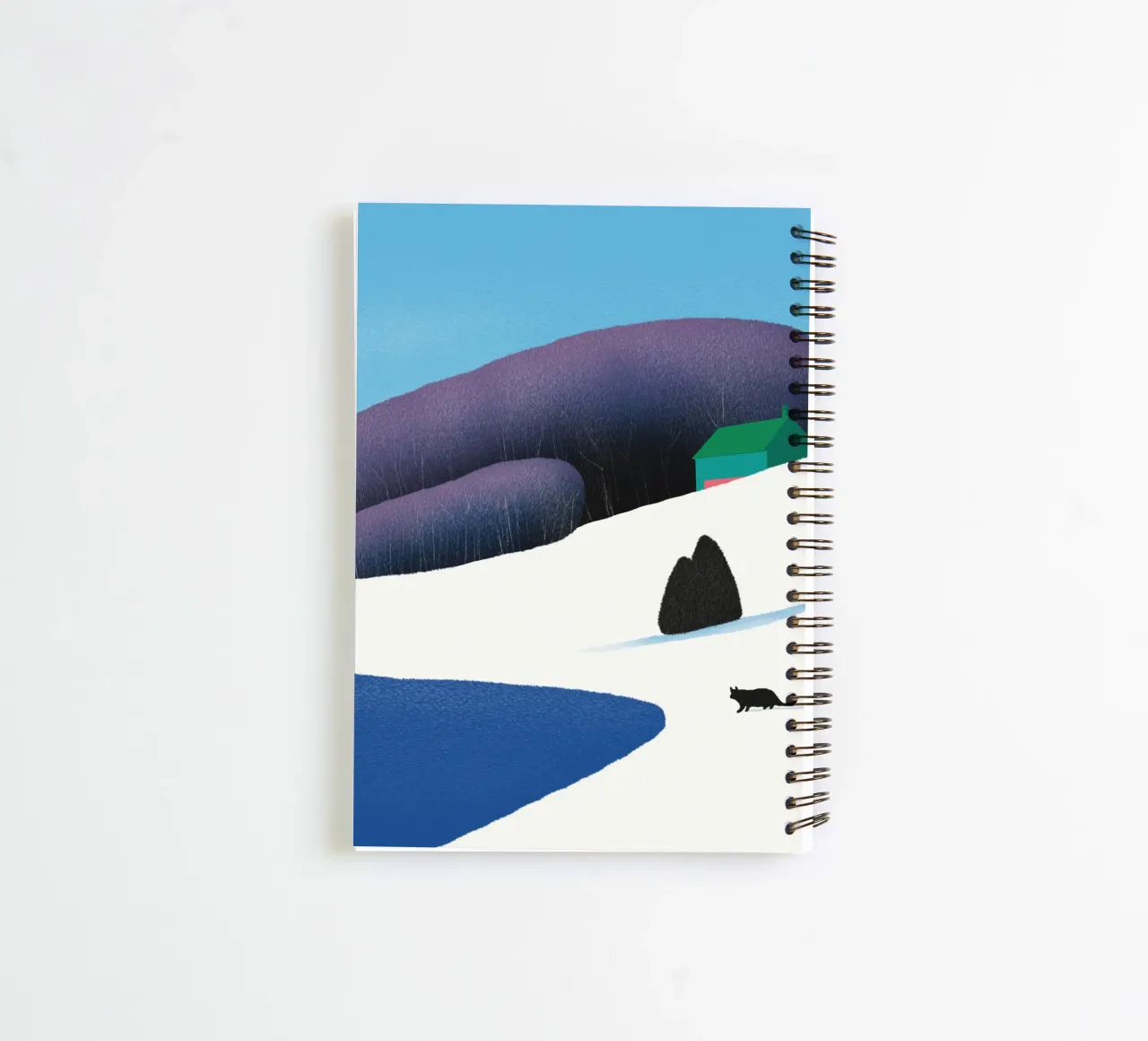 Purple hue forest in winter spiral notebook by Little Dean