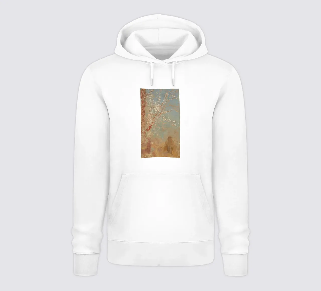Odilon Redon - Figura sotto un albero in fiore felpa con cappuccio da Timeless Artworks