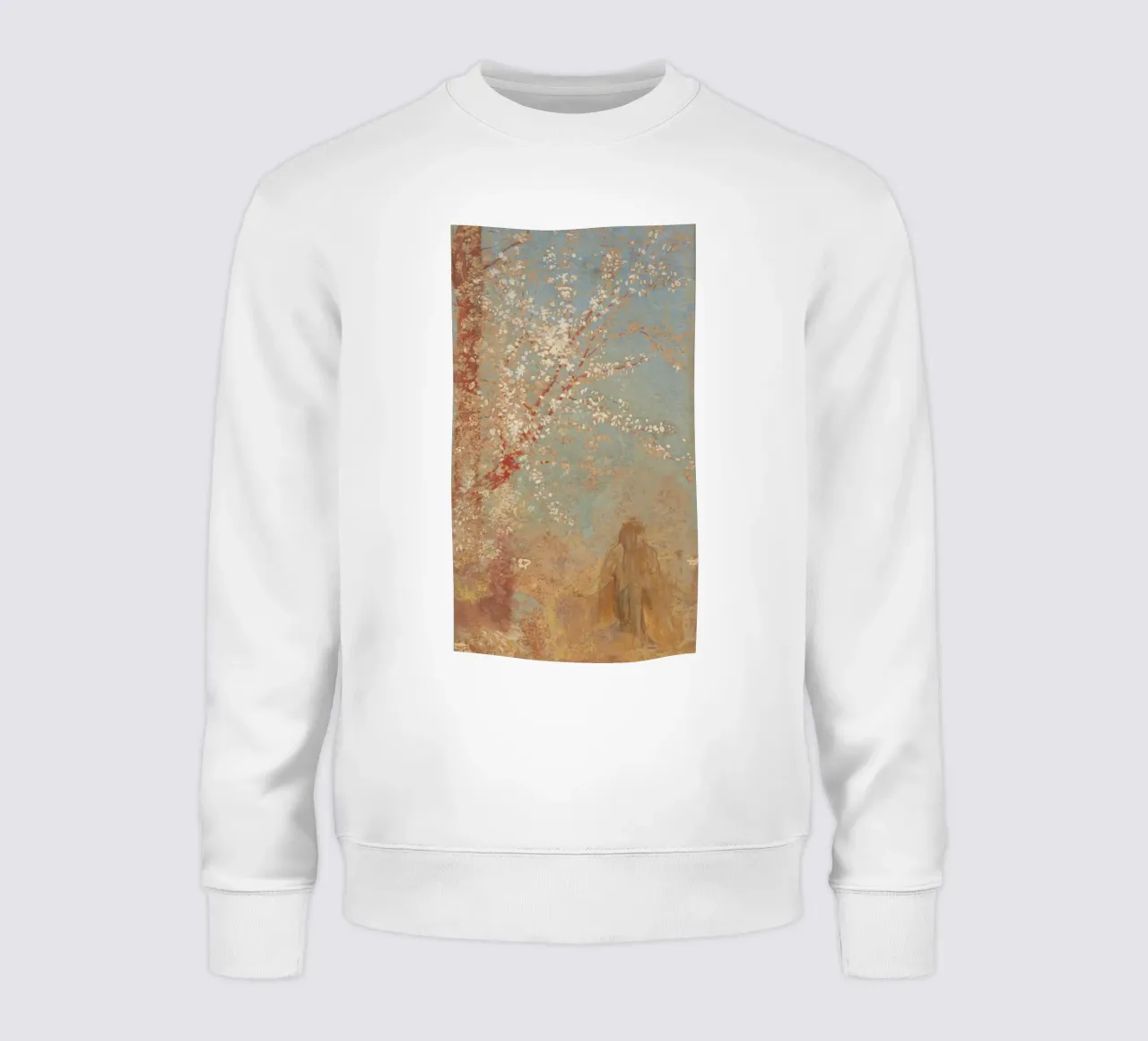 Odilon Redon - Figura sotto un albero in fiore felpa da Timeless Artworks