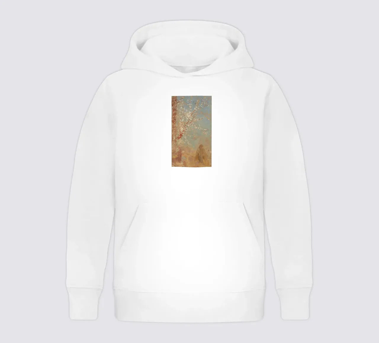 Odilon Redon - Figura sotto un albero in fiore felpa bambino con cappuccio da Timeless Artworks