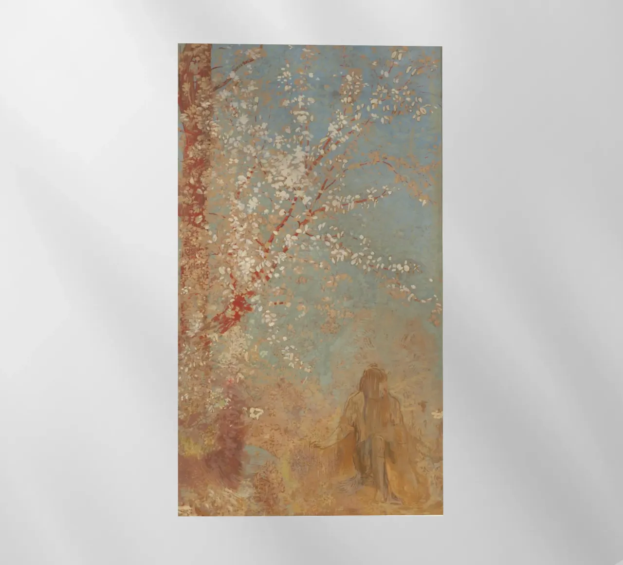 Odilon Redon - Figura sotto un albero in fiore pellicola backlit da Timeless Artworks