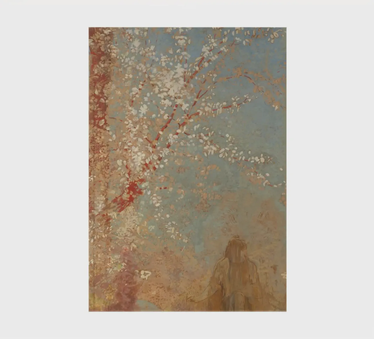 Odilon Redon - Figure under a blossoming tree notebook by Timeless Artworks