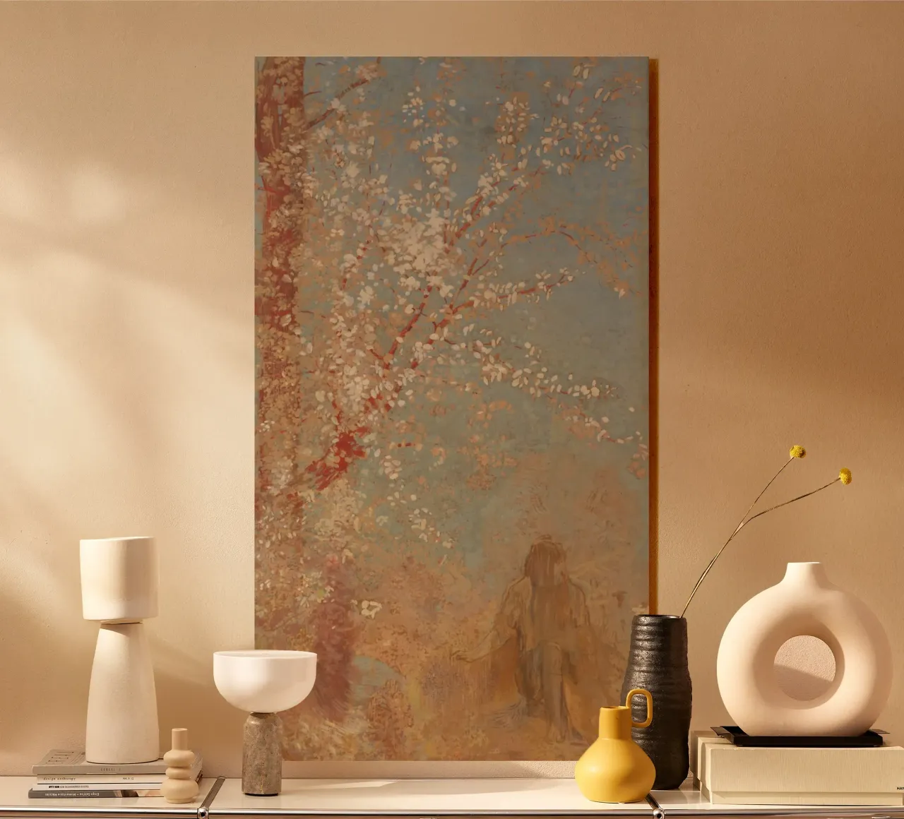 Odilon Redon - Figura sotto un albero in fiore plexiglass da Timeless Artworks