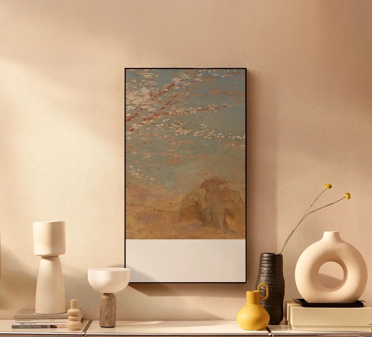 Odilon Redon - Figura sotto un albero in fiore alluminio dibond da Timeless Artworks