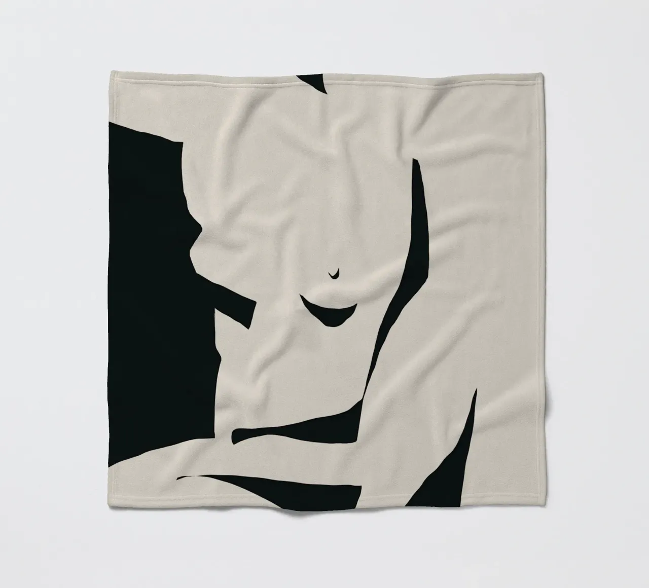 Negative Nacktheit Fleecedecke von Little Dean