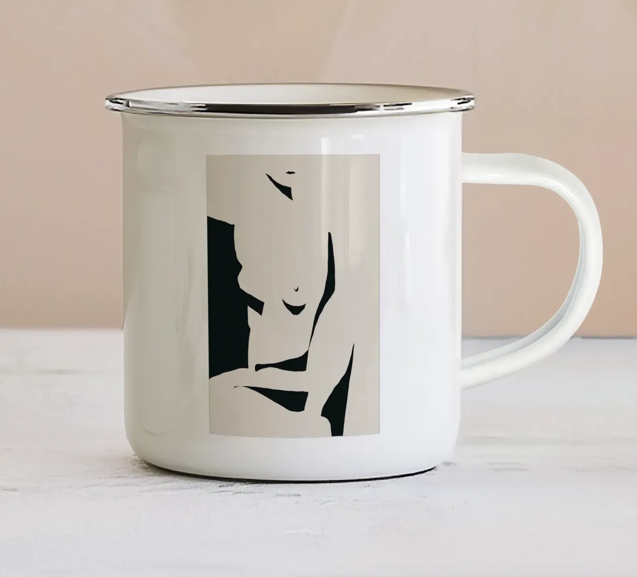 Nudo negativo tazza in smalto da Little Dean