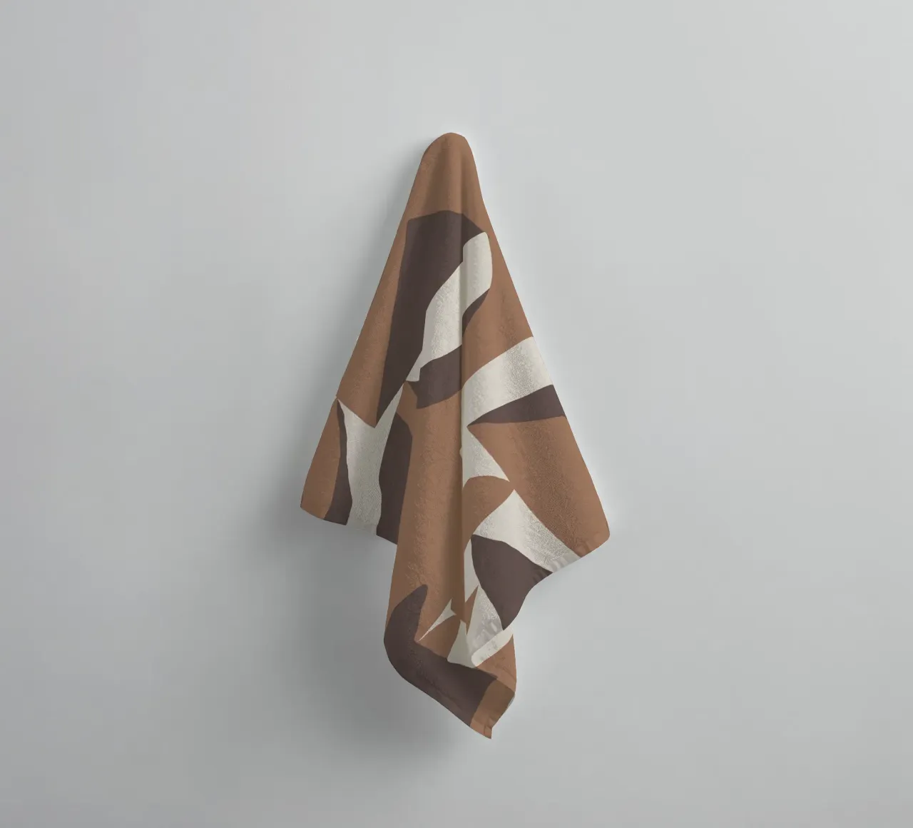 Mocha abstract decorative 02 towel by Little Dean