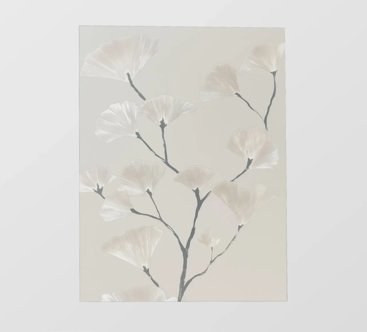 Armonia botanica del ginkgo telo in pvc da Carinaprint