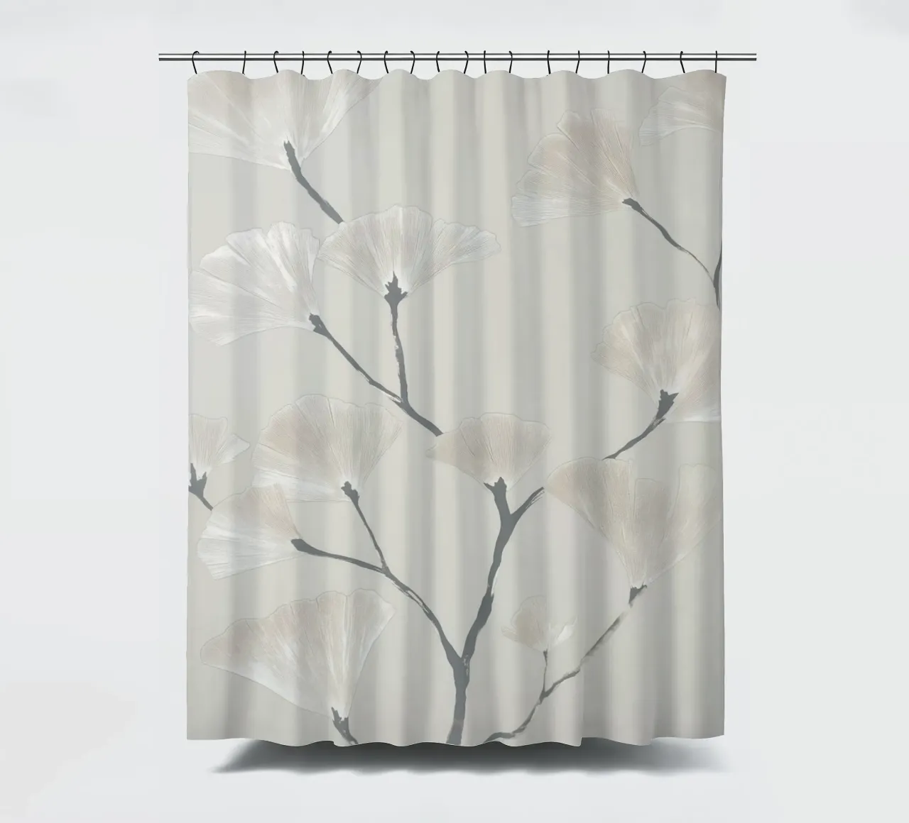 Botanische Ginkgo Harmonie Duschvorhang von Carinaprint