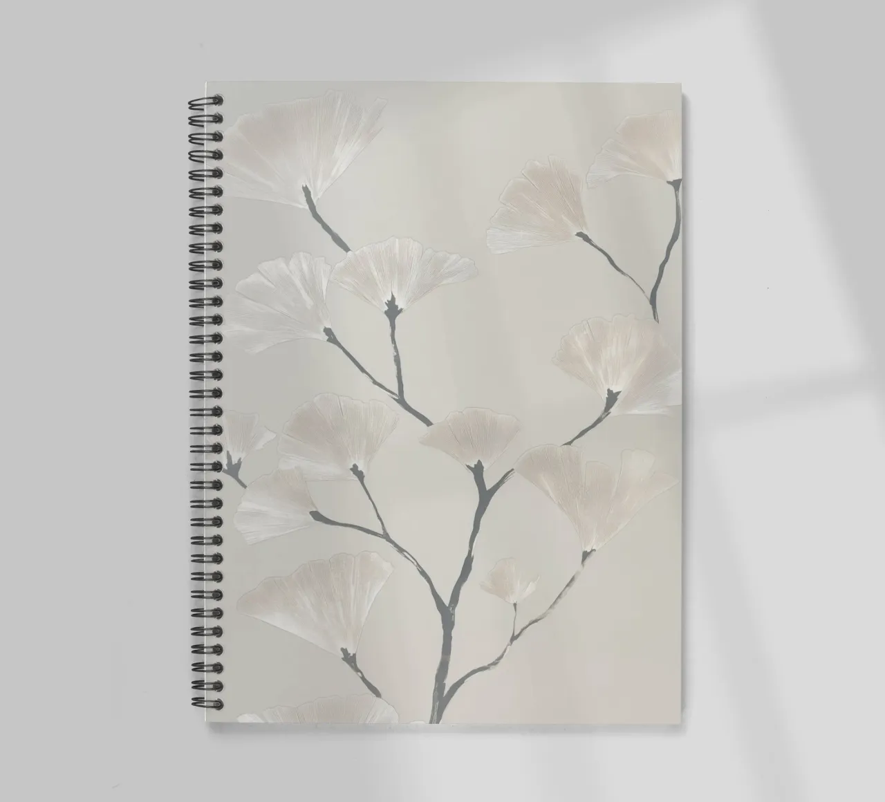 Botanical ginkgo harmony spiral notebook by Carinaprint