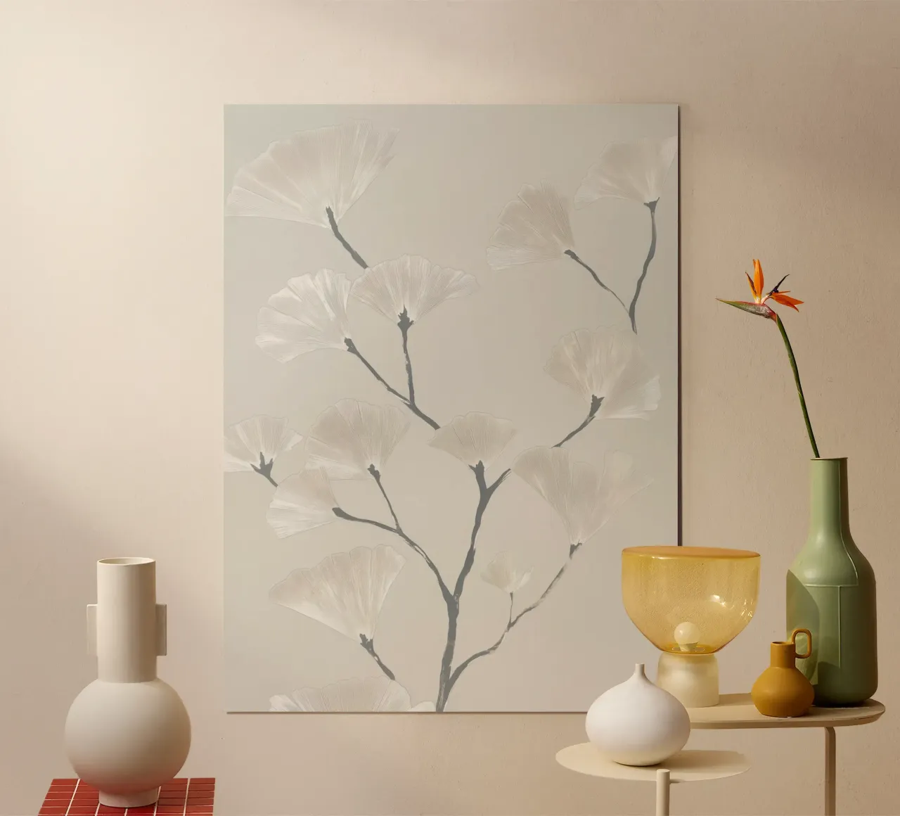 Armonia botanica del ginkgo carta hahnemühle da Carinaprint