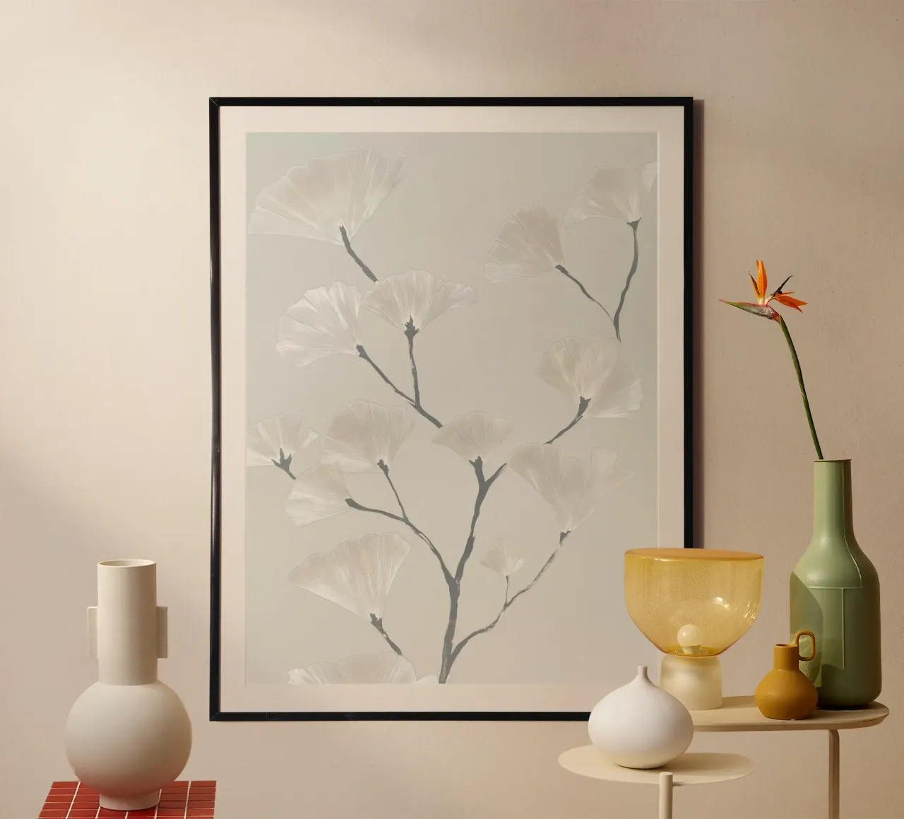 Armonia botanica del ginkgo carta hahnemühle da Carinaprint