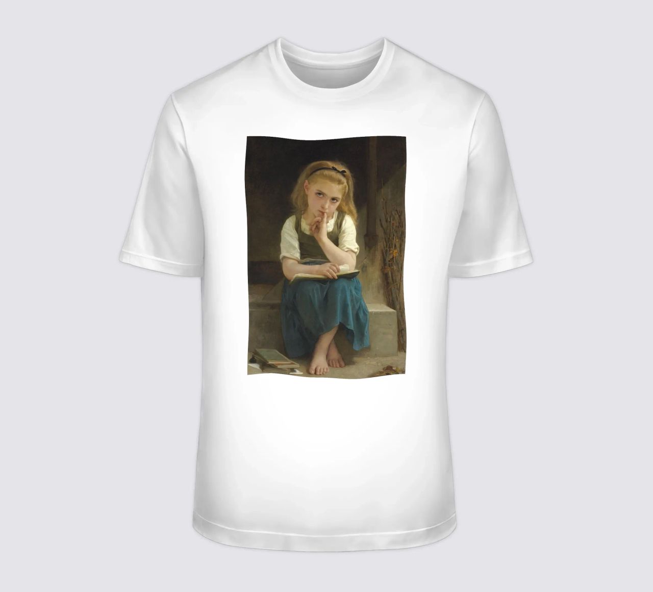 William-Adolphe Bouguereau - La lezione difficile t-shirt da Timeless Artworks